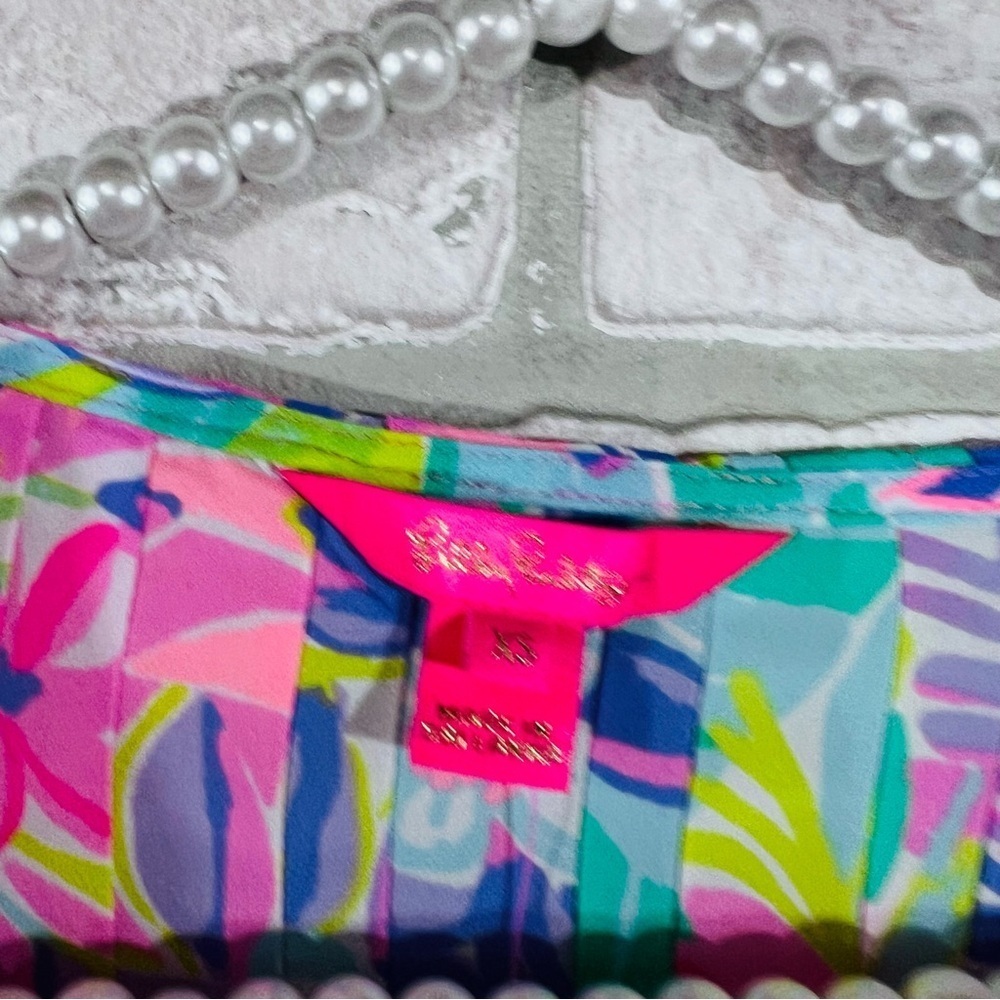 Lilly Pulitzer NWT Marilina Tunic in It Was All A Dream Print Size XS - Picture 7 of 9